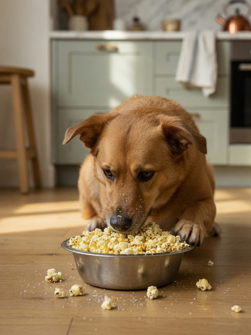 Can Dogs Eat Popcorn Salt Butter Choking Risk