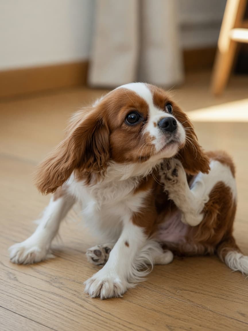 Syringomyelia Cavalier King Charles Spaniels Scratching Pain Management