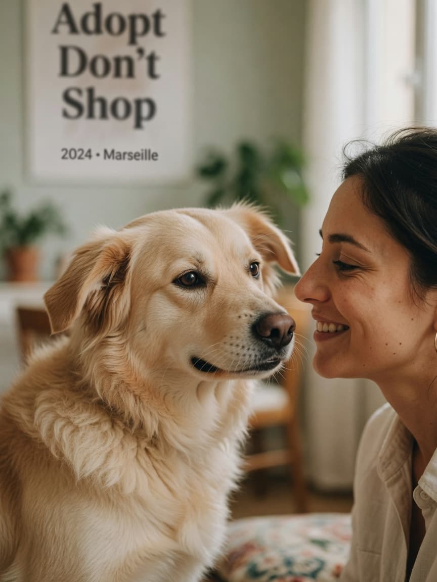 A dog gazing at their owner with soft, trusting eyes during an intimate moment of connection in warm natural light